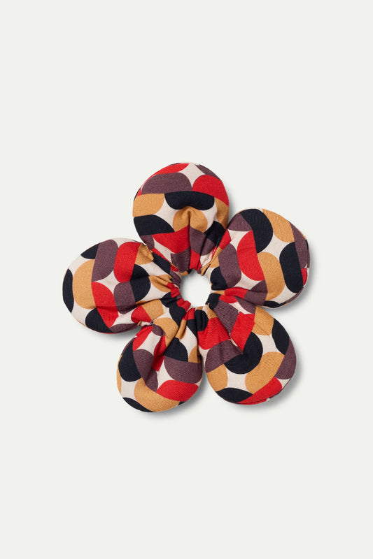 Scrunchie a forma di fiore con stampa Link