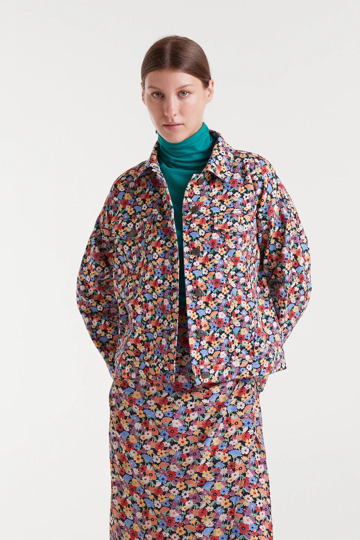 Giacca in denim con stampa piccola Hampton