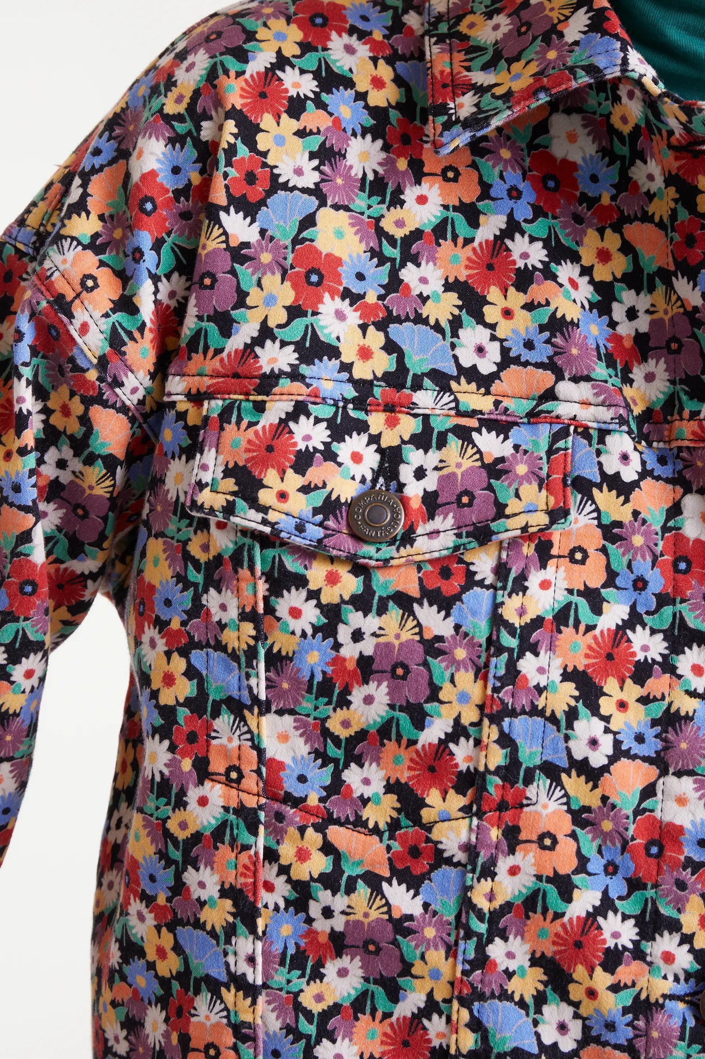 Giacca in denim con stampa piccola Hampton