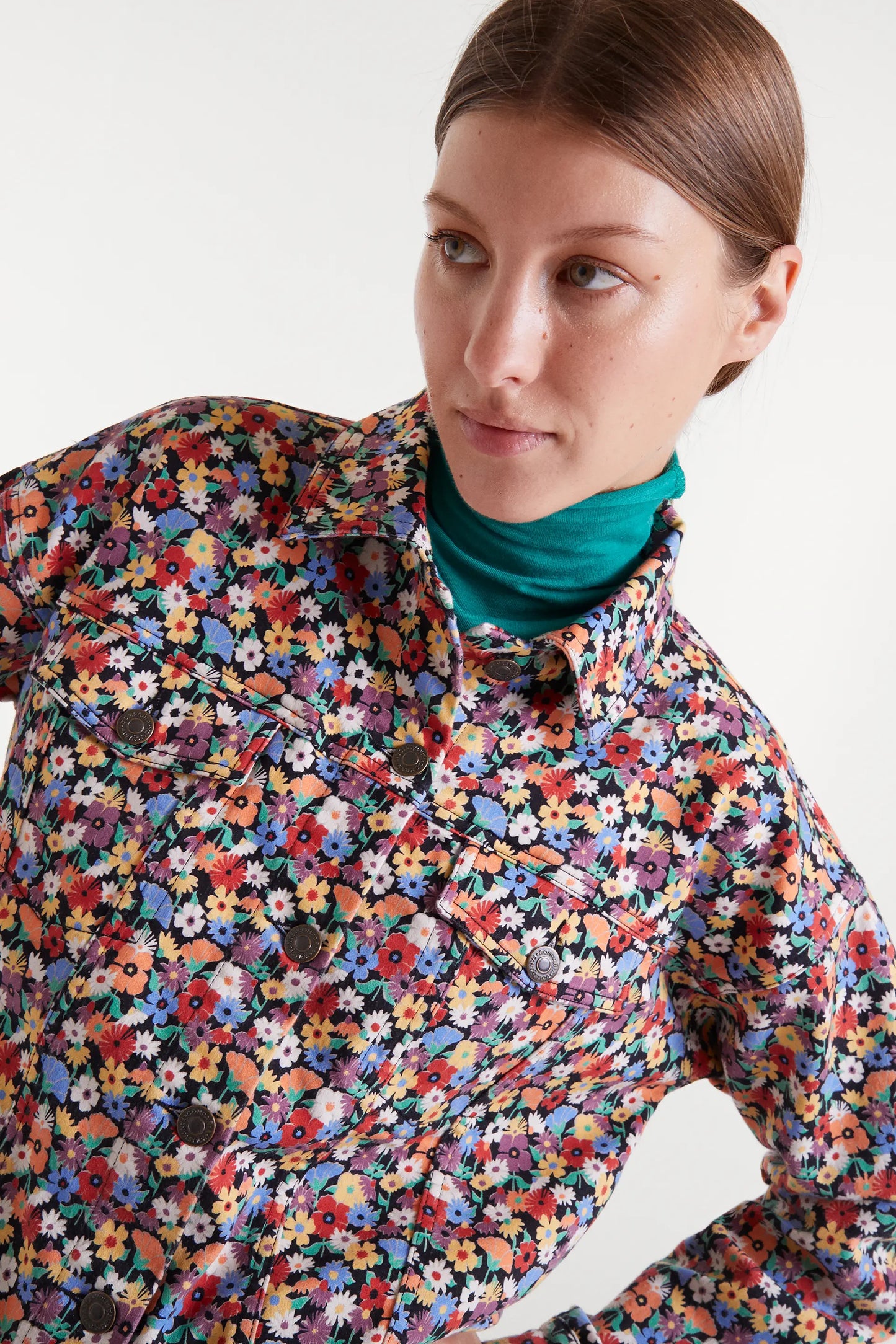 Giacca in denim con stampa piccola Hampton