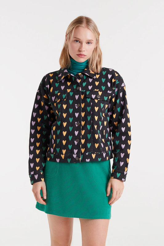Chaqueta vaquera con estampado Cupido Lines