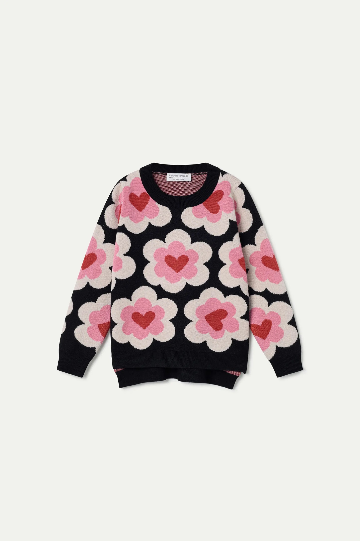 SweetHeart printed knit girl's sweater