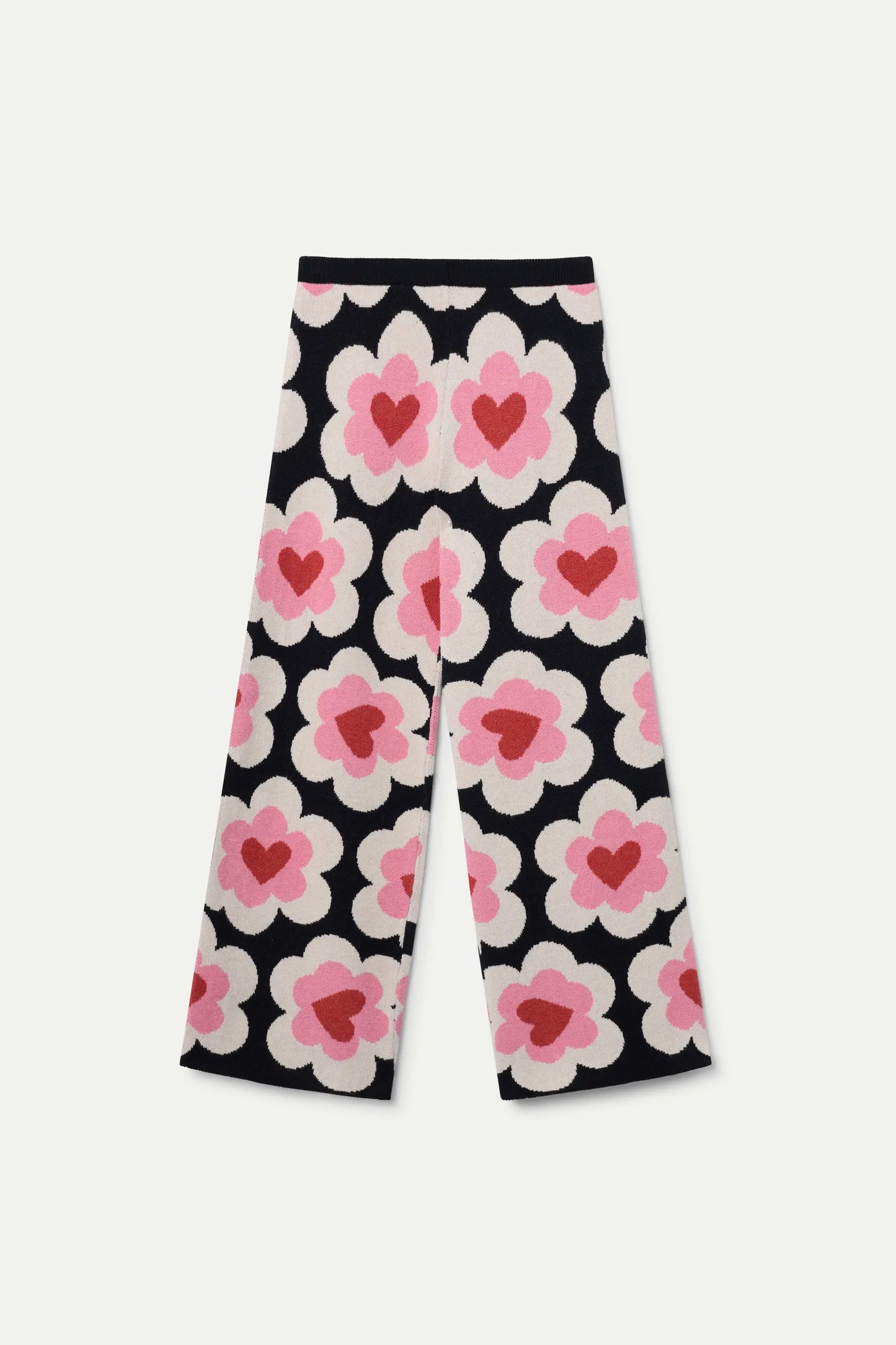 Pantaloni da bambina in maglia con stampa a cuore SweetHeart