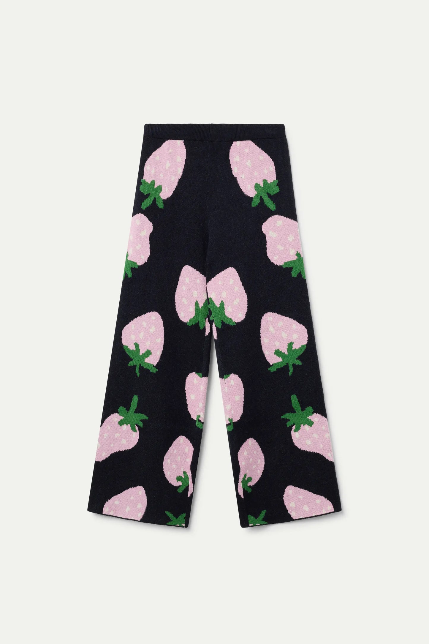 Pantalón de niña punto estampado de fresas Morango