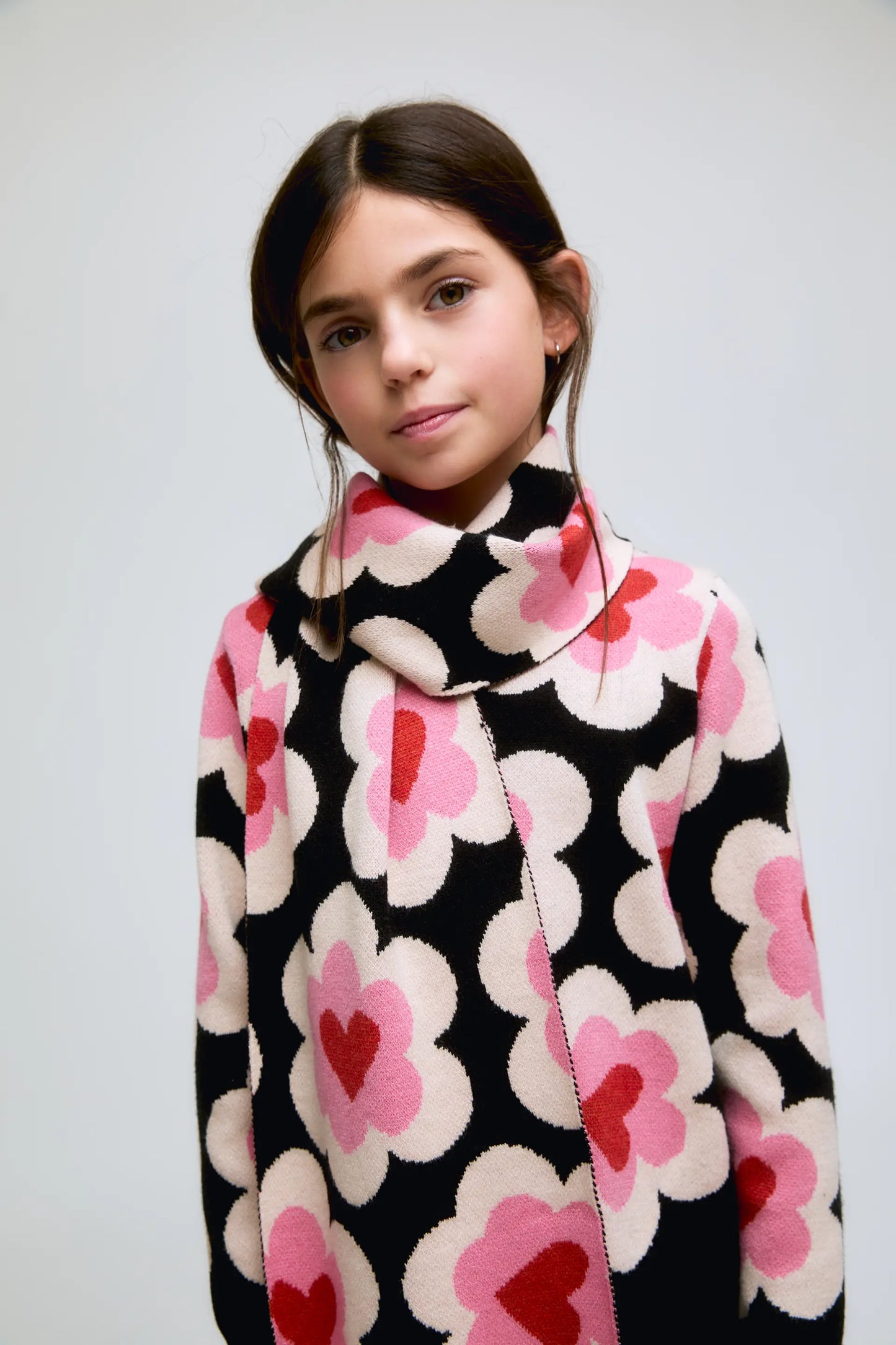 Sweetheart print girl's scarf
