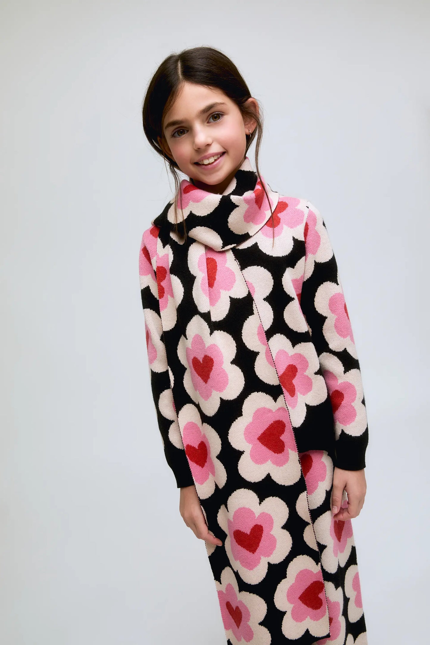 Sweetheart print girl's scarf