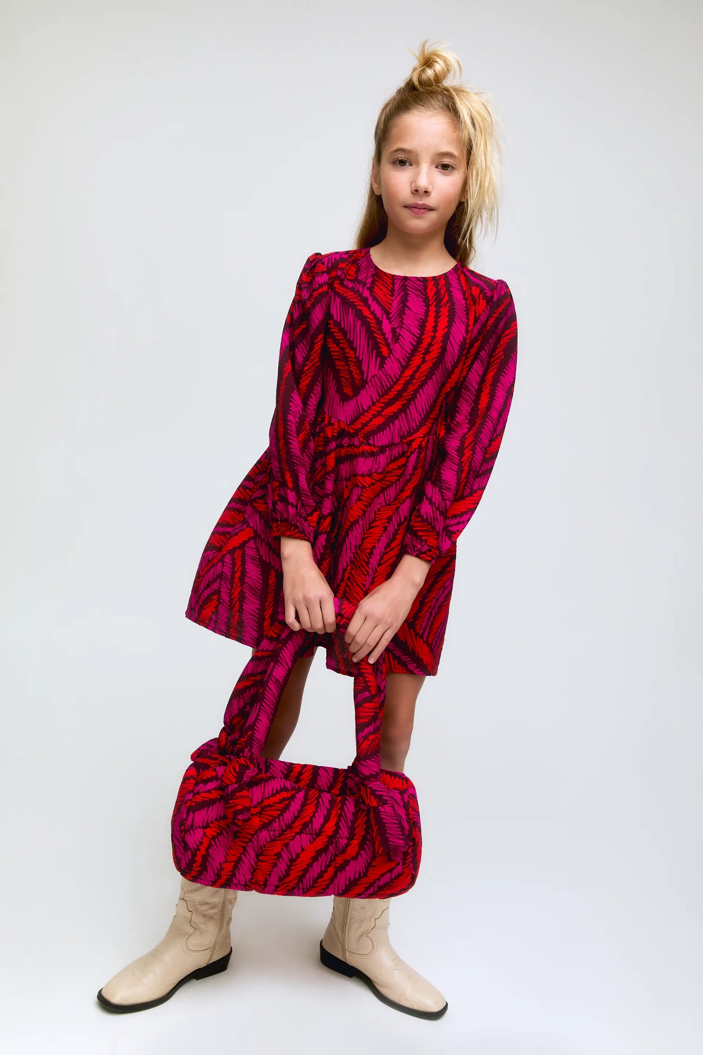 Vestido corto de niña estampado Fedora