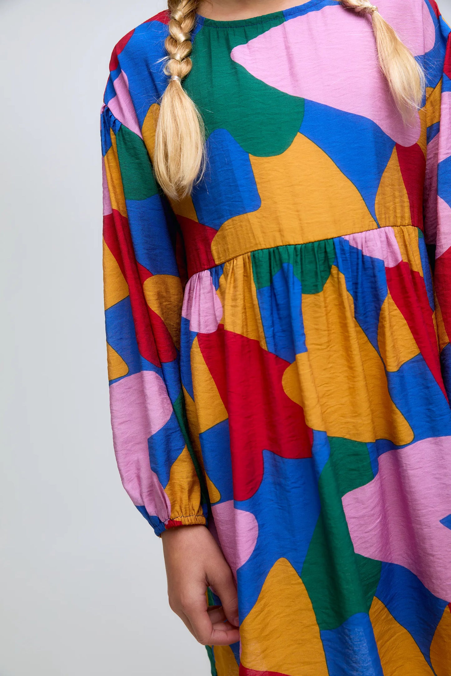 Cupid print short girl's dress