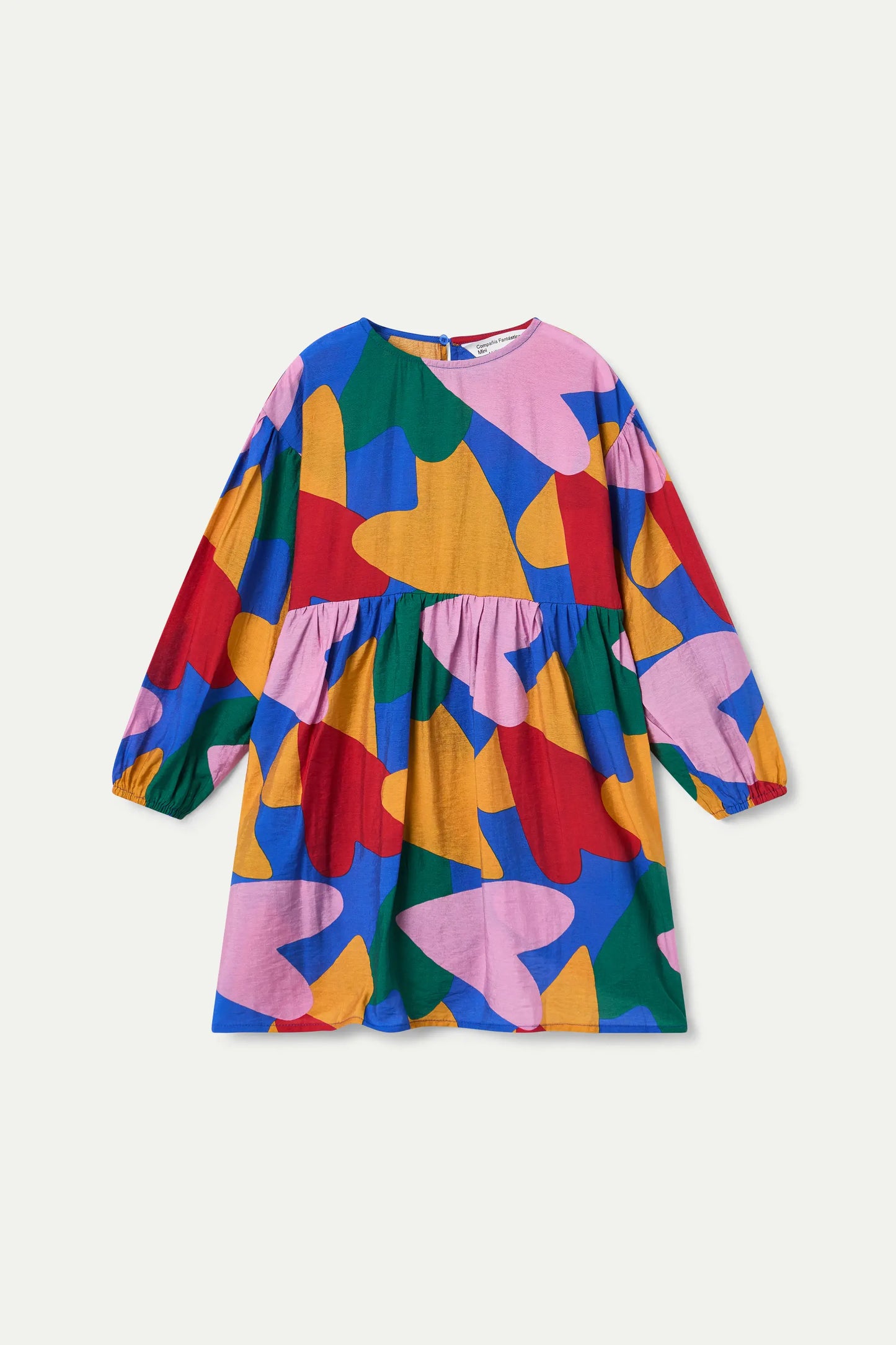 Cupid print short girl's dress