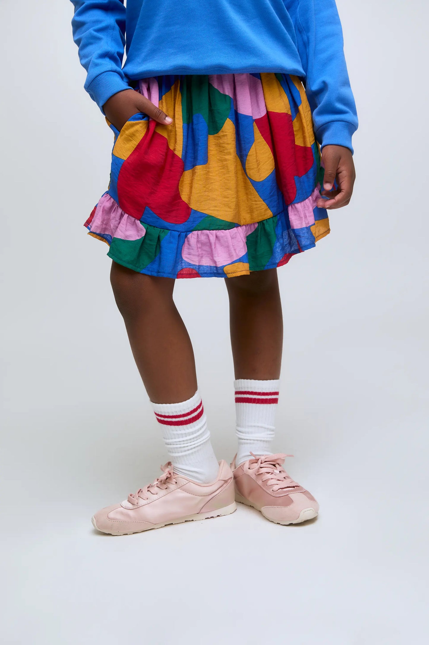 Cupid print girl's short skirt