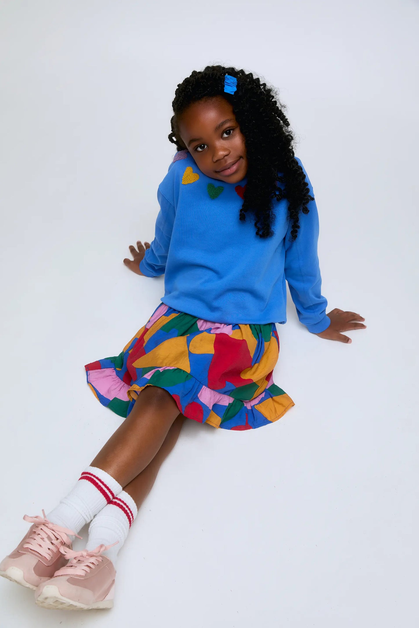 Cupid print girl's short skirt