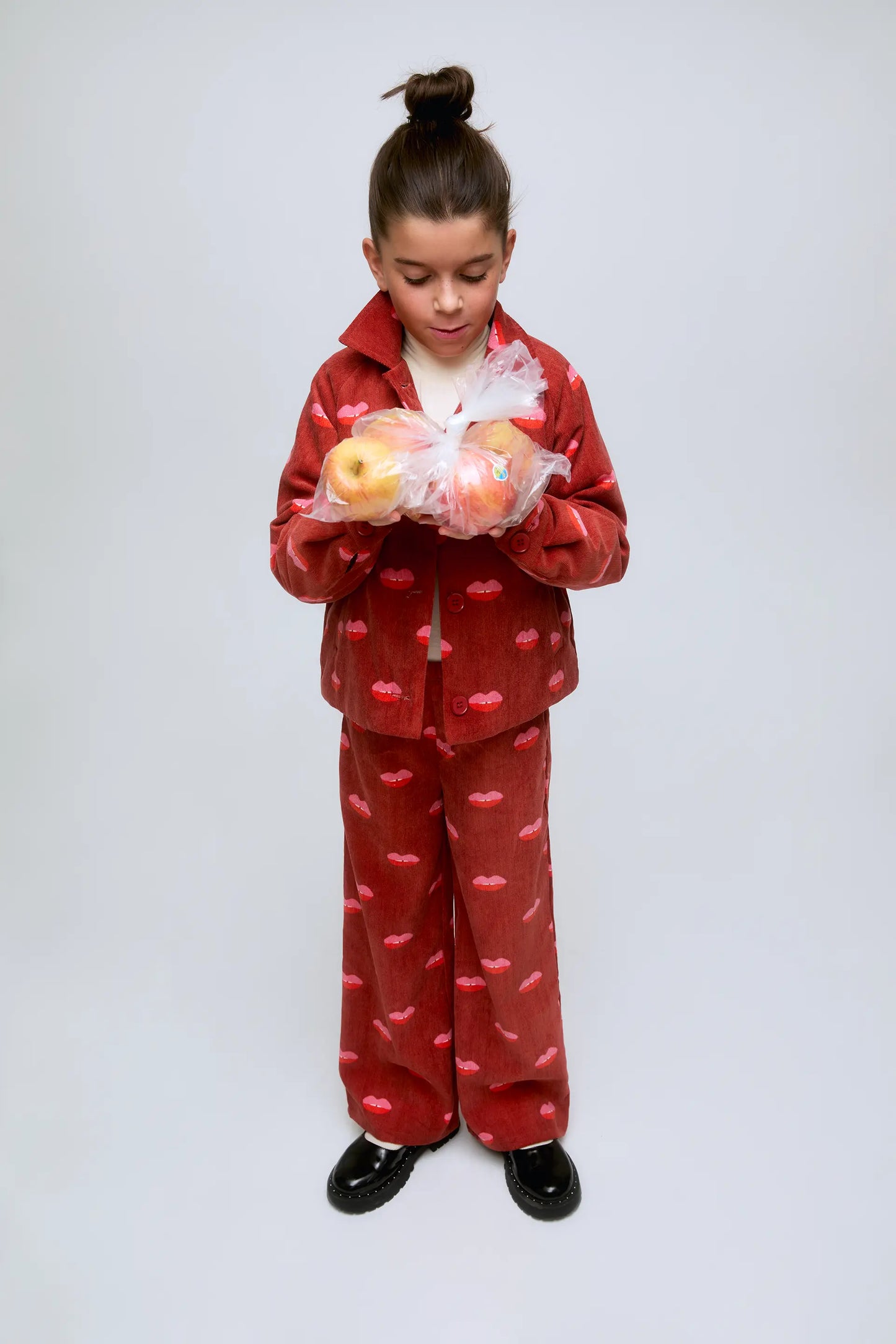 Pantaloni lunghi in velluto a coste da bambina Lips