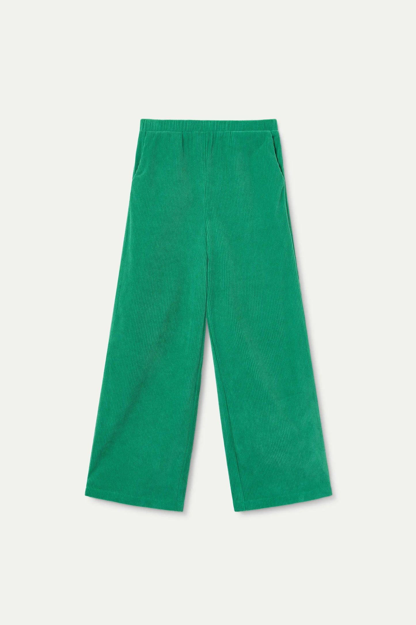 Girl's green corduroy pants