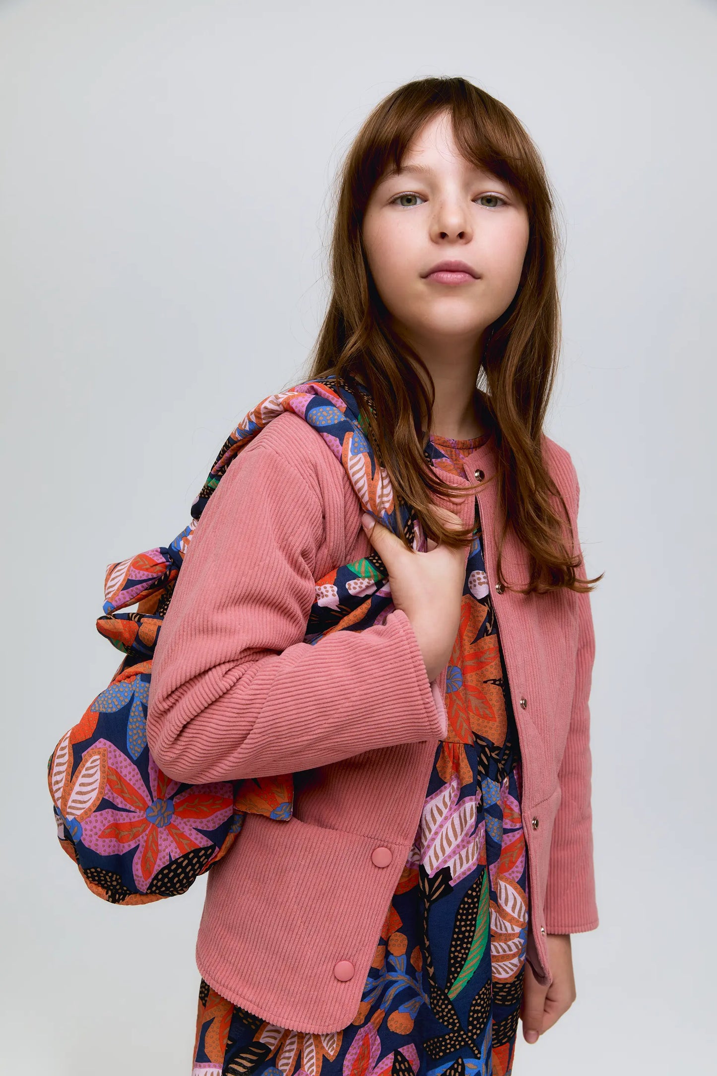 Vestido corto de niña estampado floral Tigerlilly de manga larga