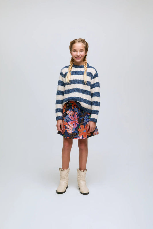Falda corta de niña con estampado floral Tigerlilly