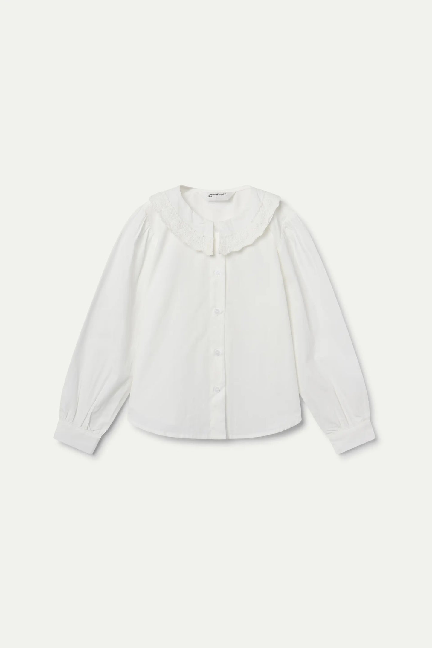 Camisa blanca de niña con bordado