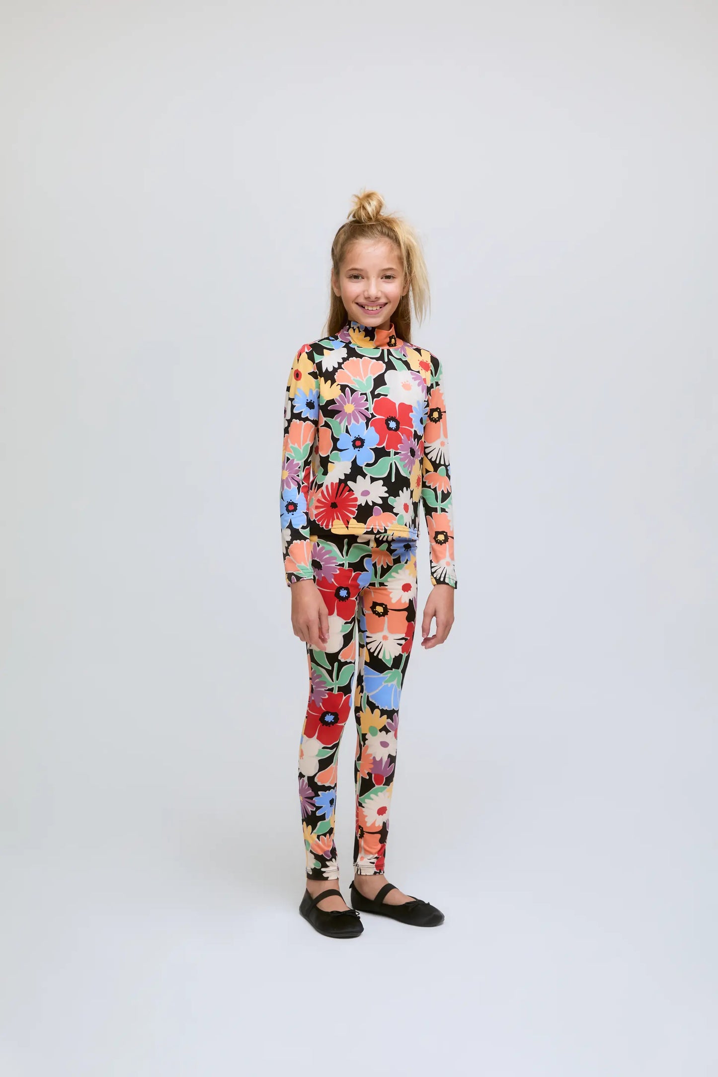 Hampton Multicolor Floral Print Girls' Leggings