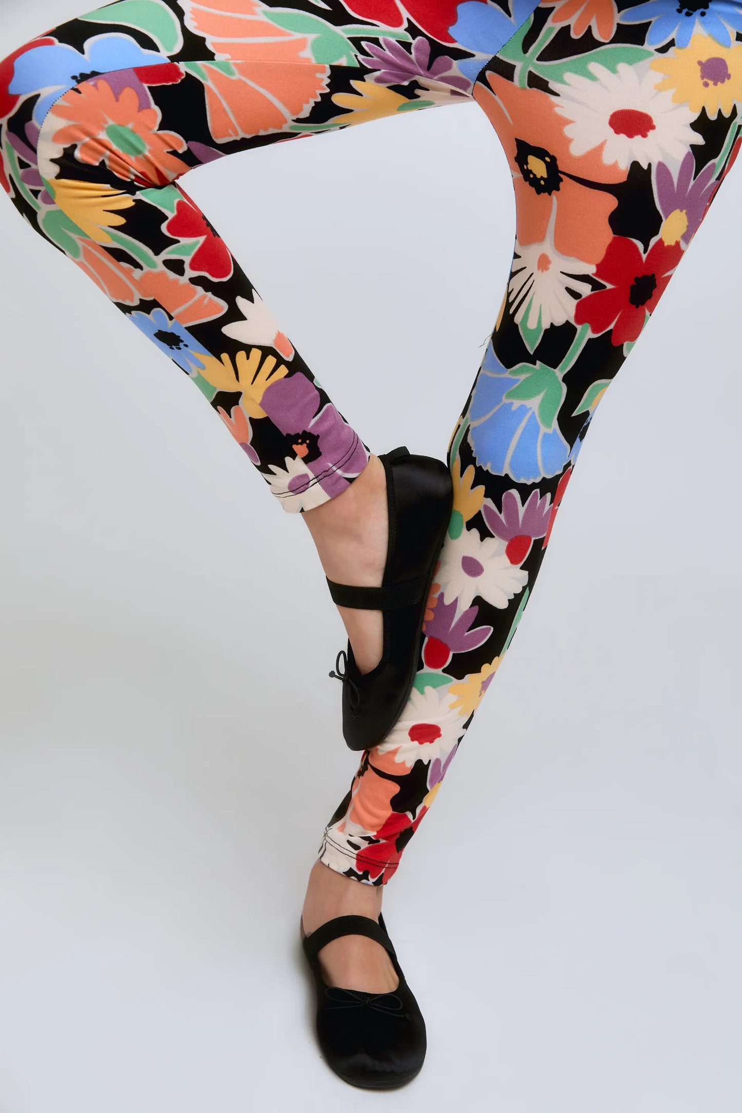 Hampton Multicolor Floral Print Girls' Leggings