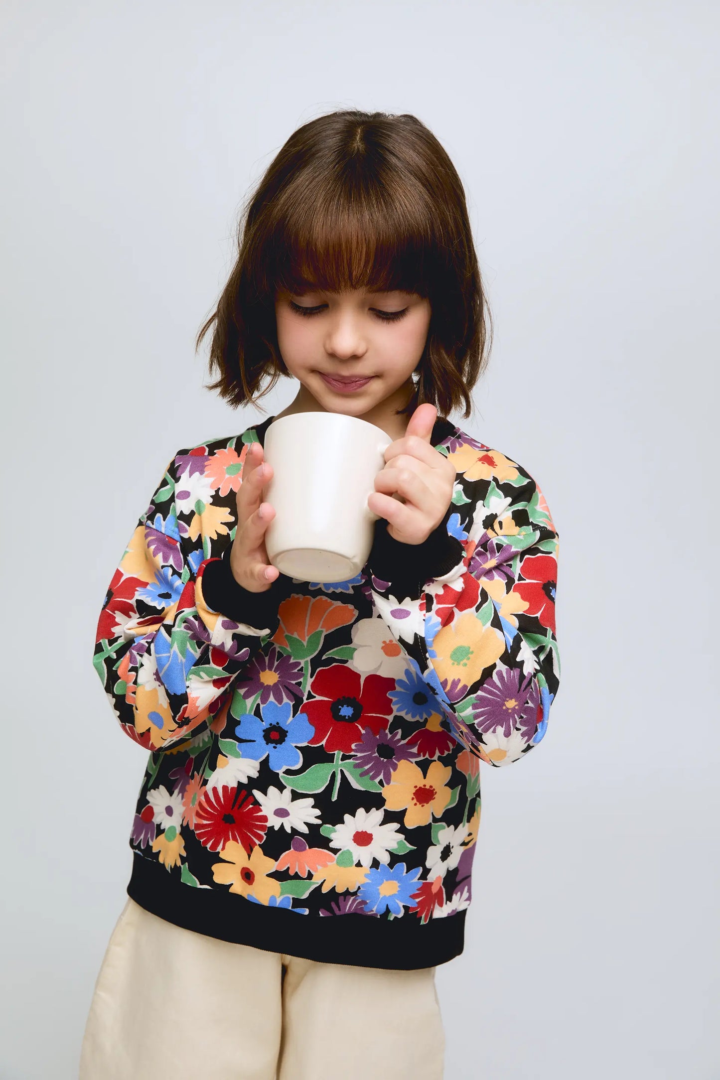 Felpa con stampa floreale Hampton da bambina