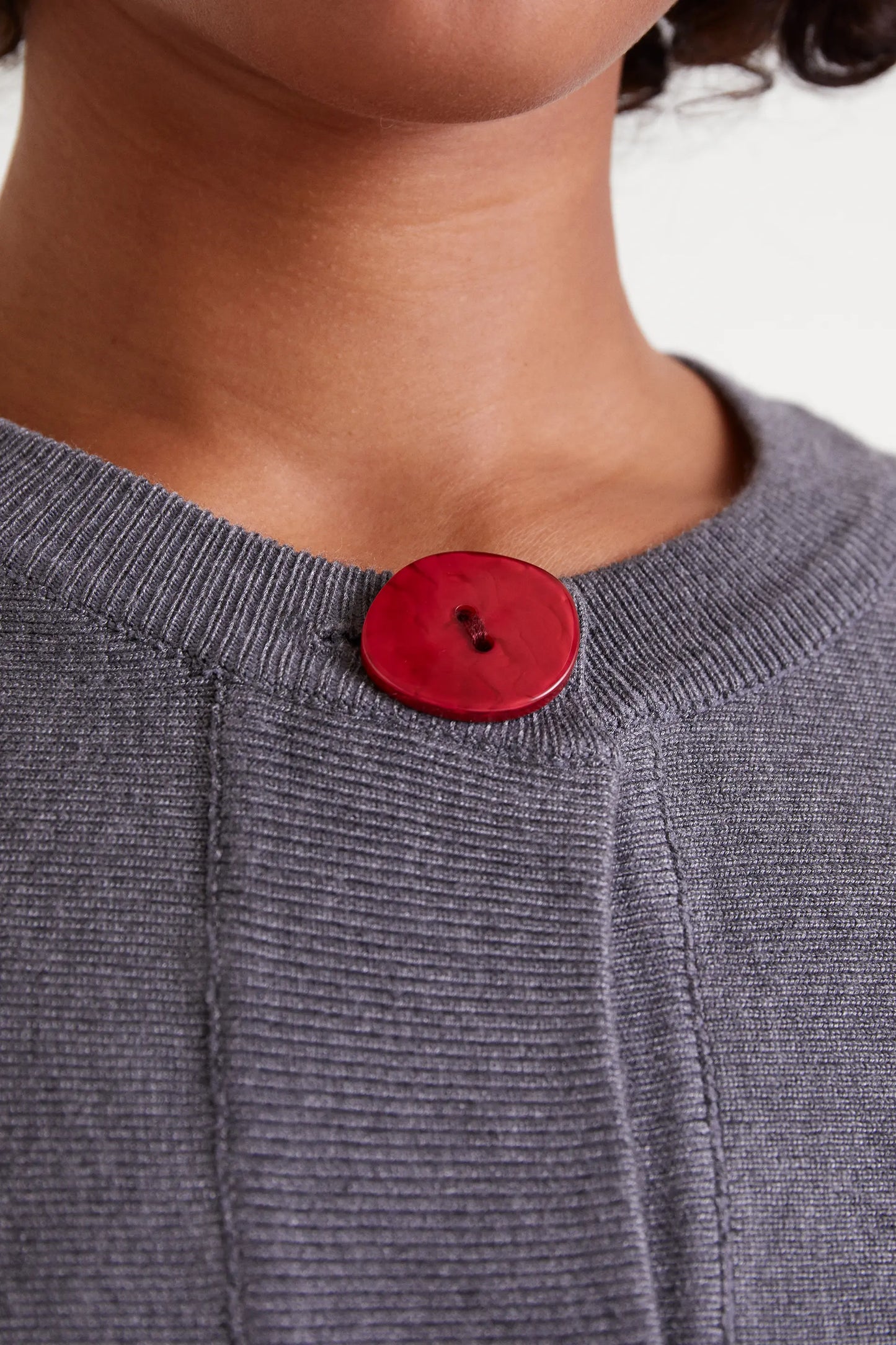 Cárdigan de punto evasé gris