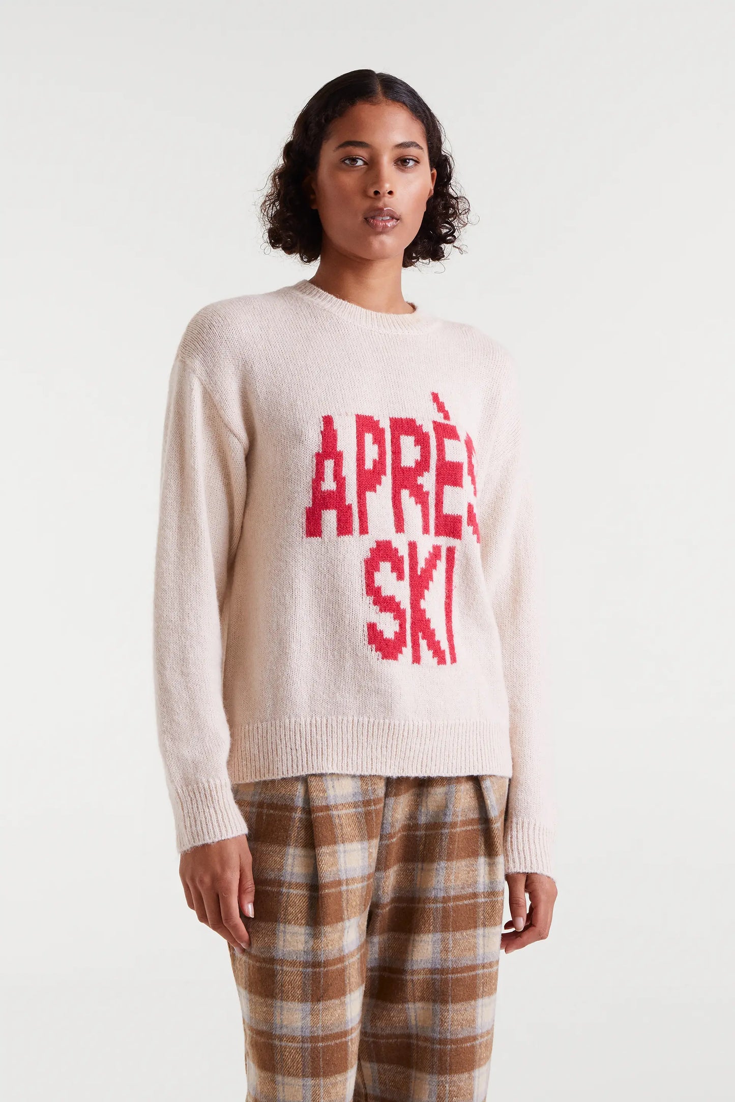 Maglione jacquard con stampa Après Ski