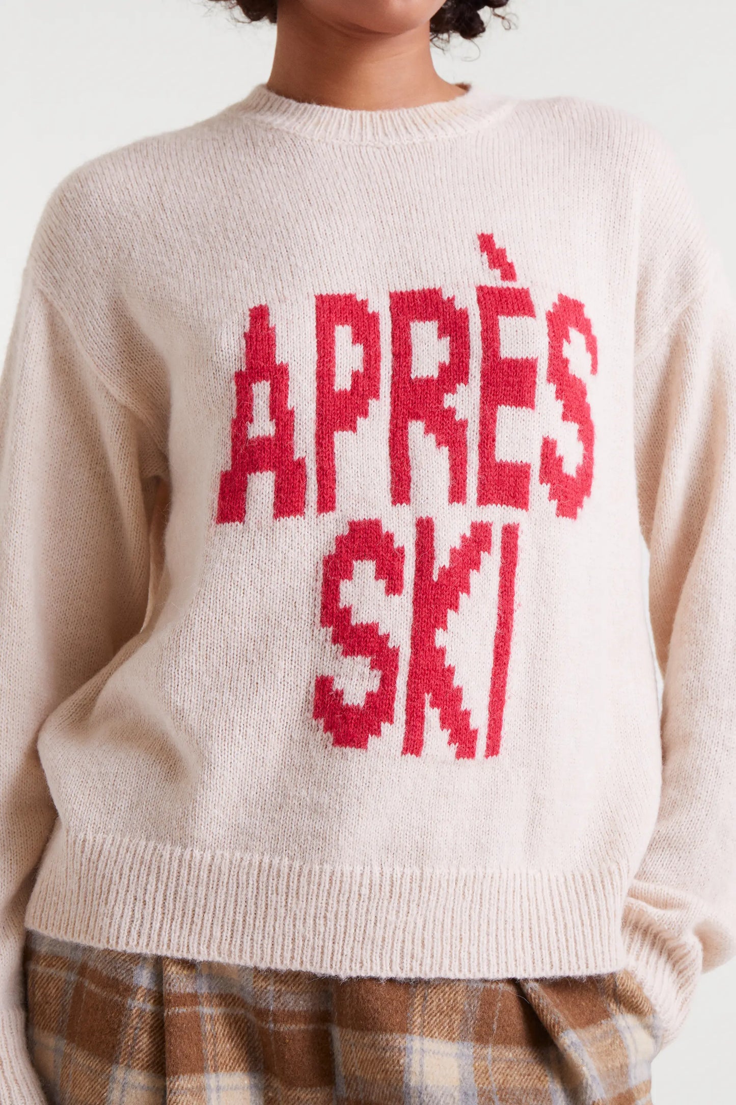 Maglione jacquard con stampa Après Ski