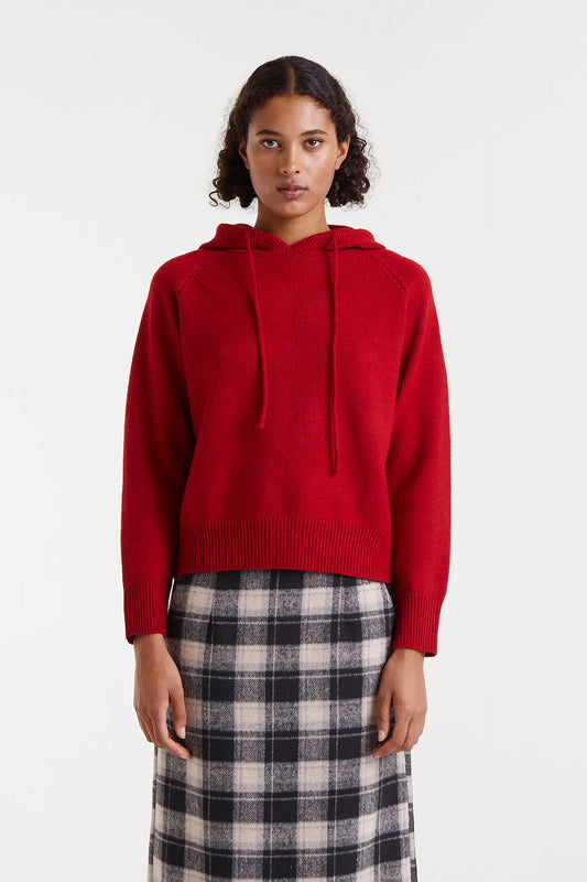 Jersey sudadera punto fino rojo