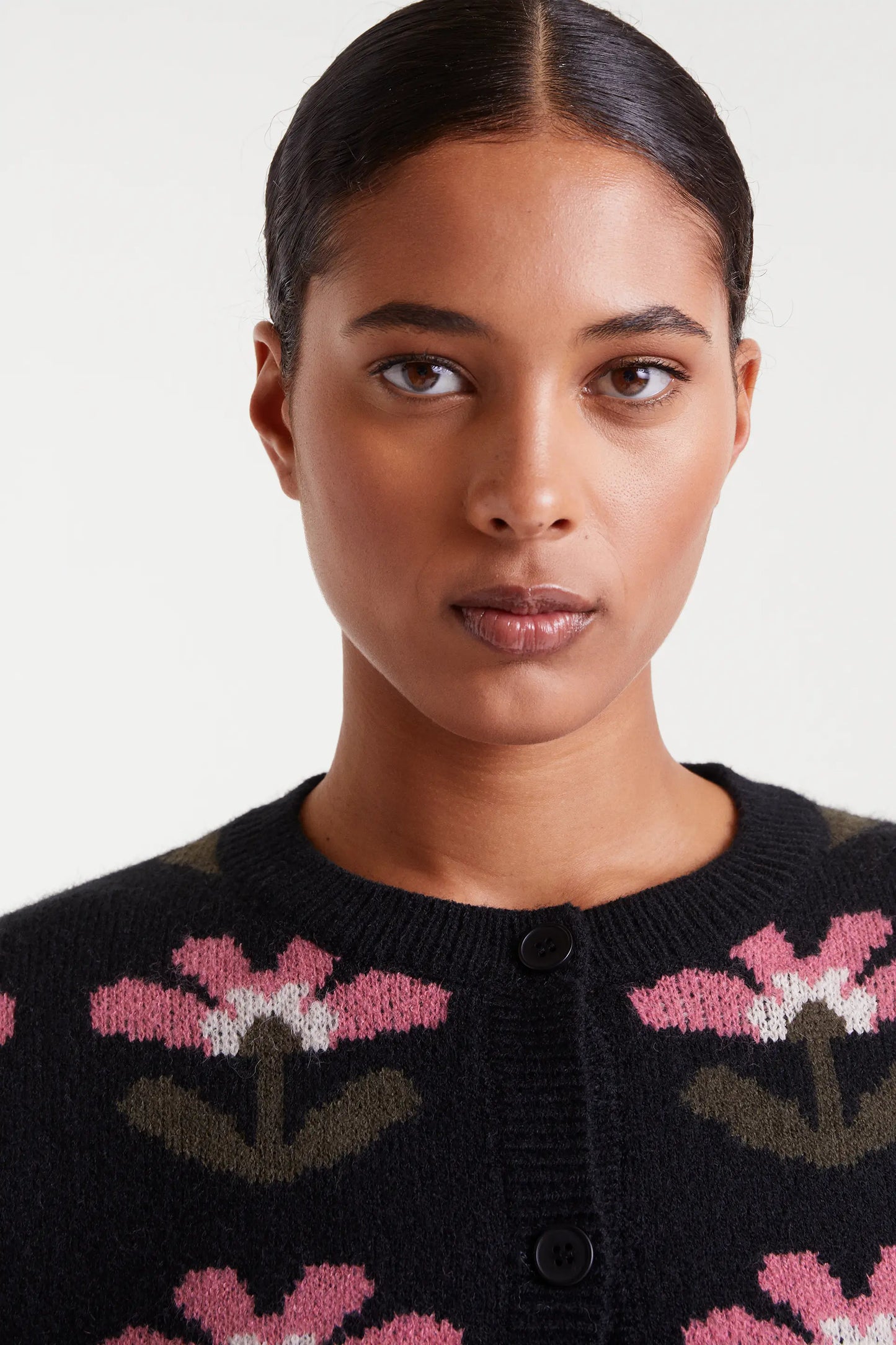 Cárdigan jacquard con estampado Baboushka Big