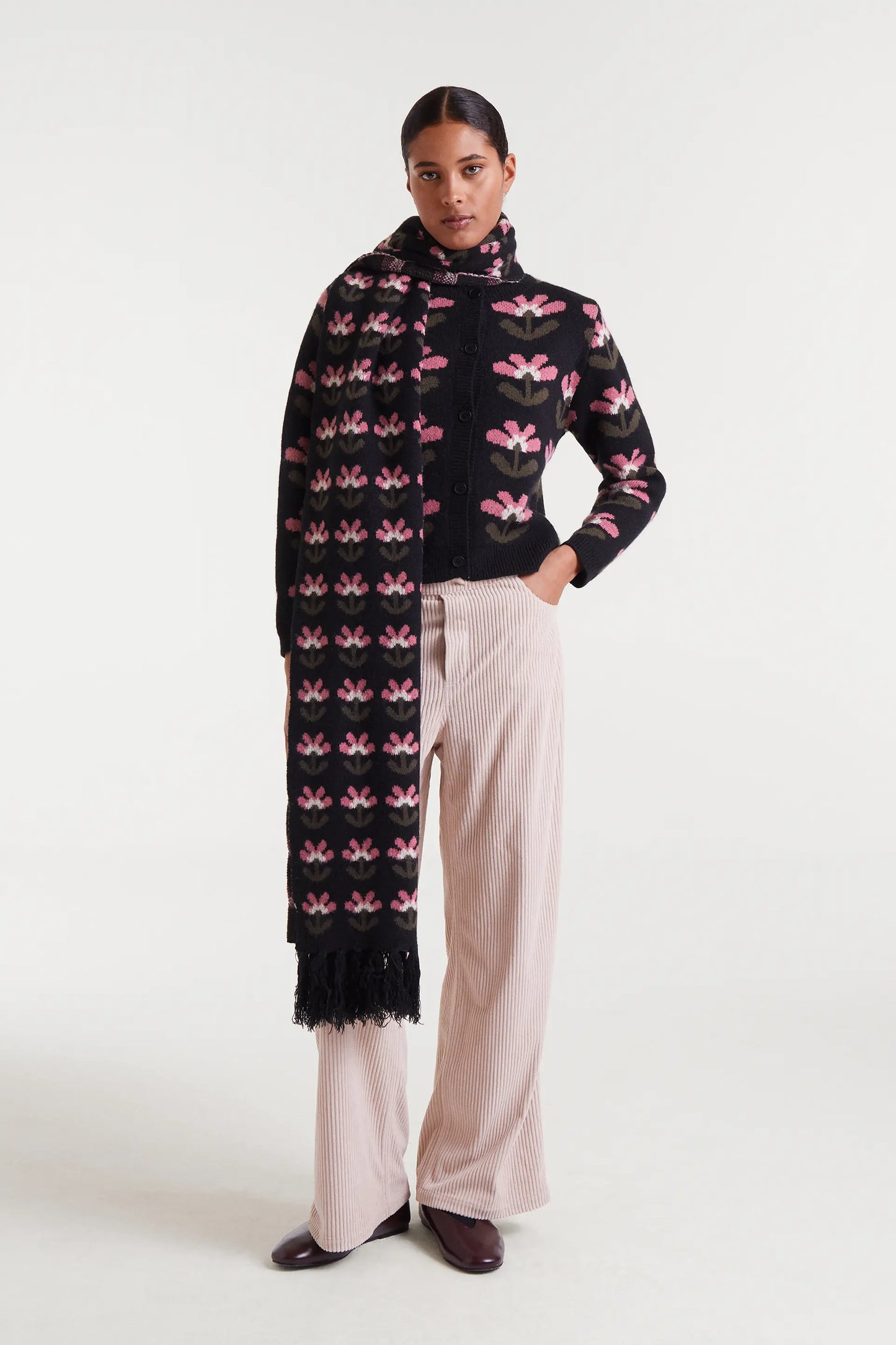 Cárdigan jacquard con estampado Baboushka Big