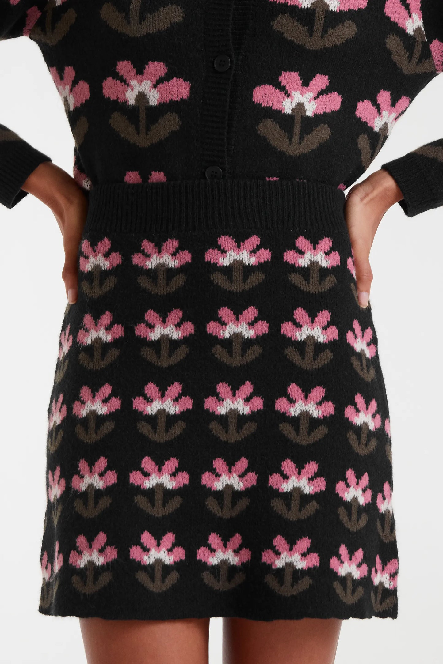 Baboushka Small print jacquard short skirt