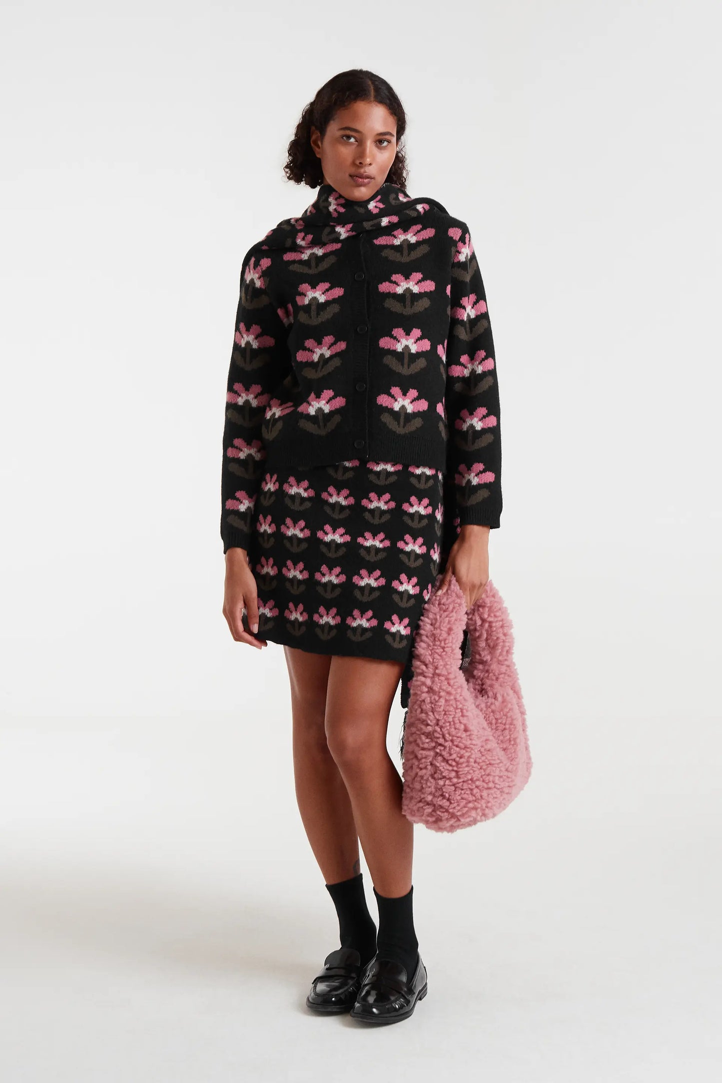 Baboushka Small print jacquard short skirt