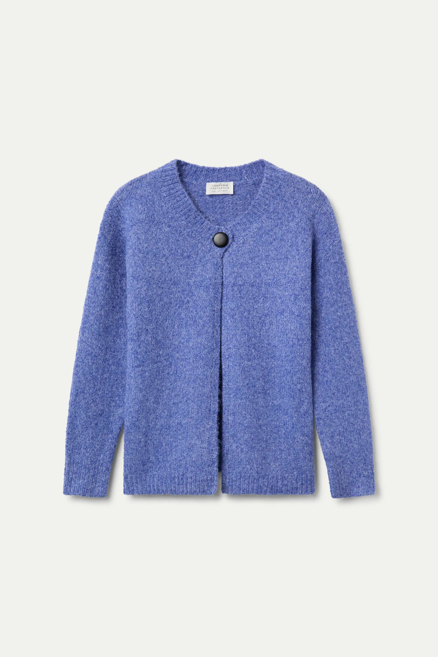 Cardigan in maglia fine viola