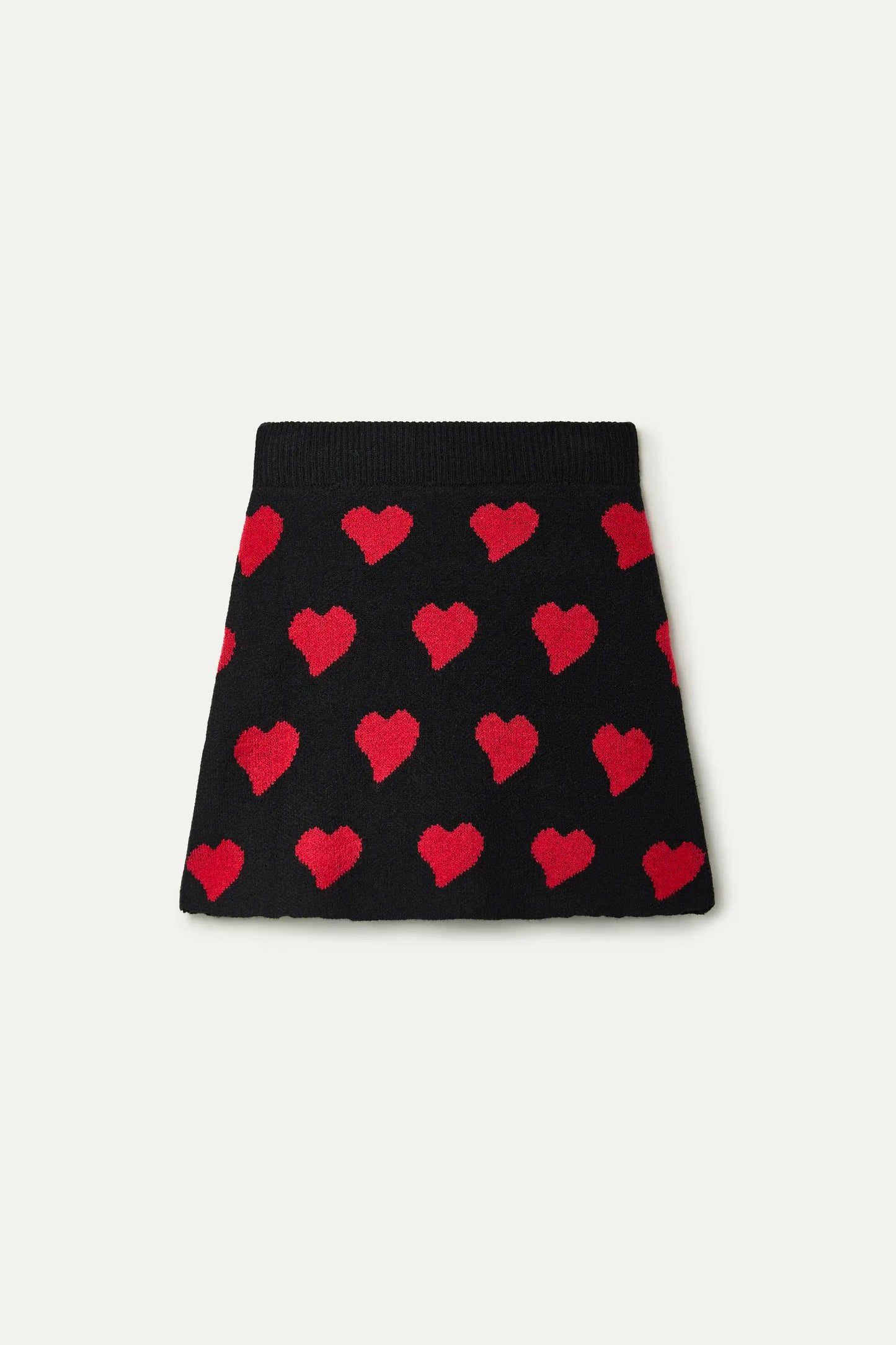 Heart Attack Small Print Jacquard Short Skirt