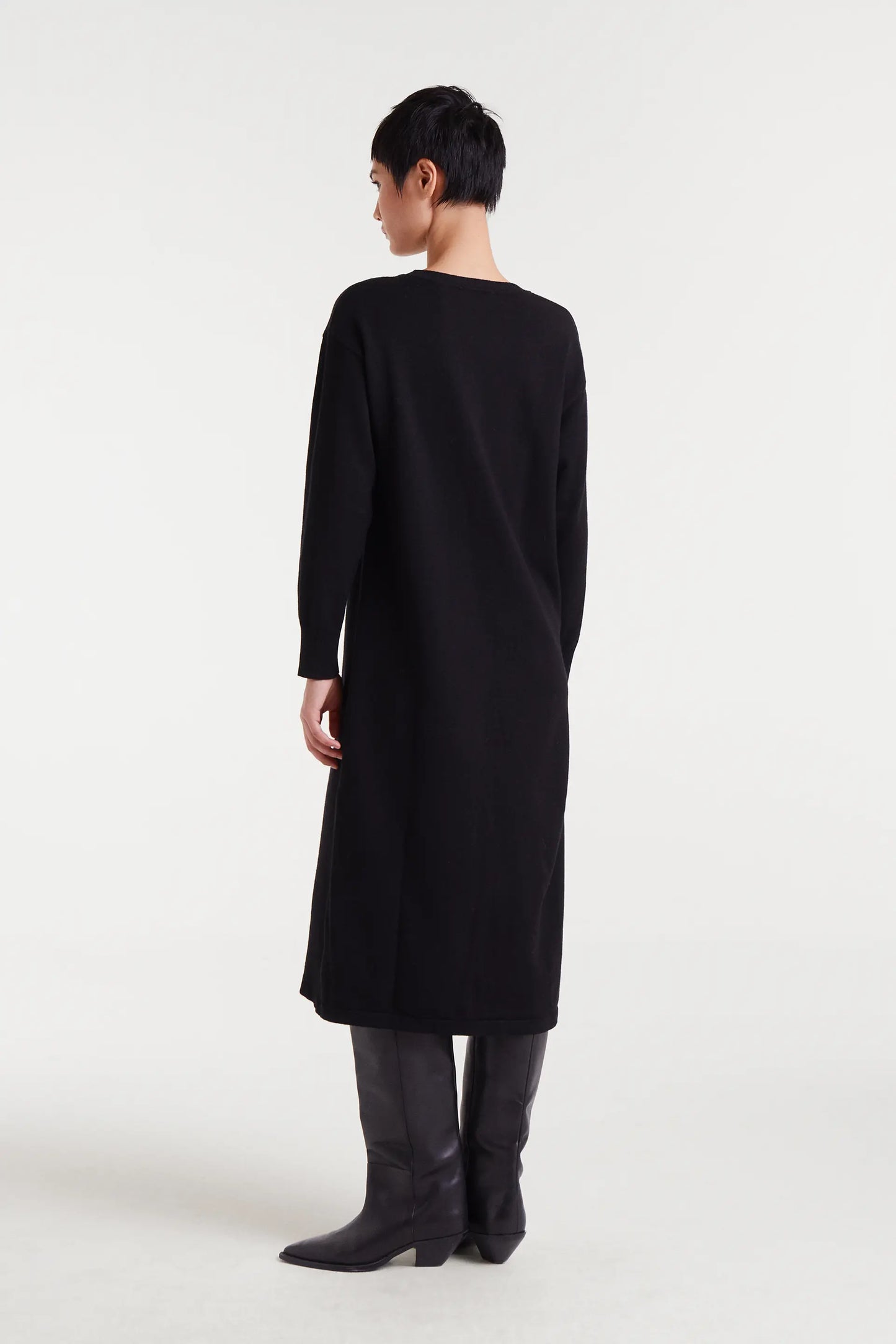 Abito midi in jacquard con stampa Super Green Heart