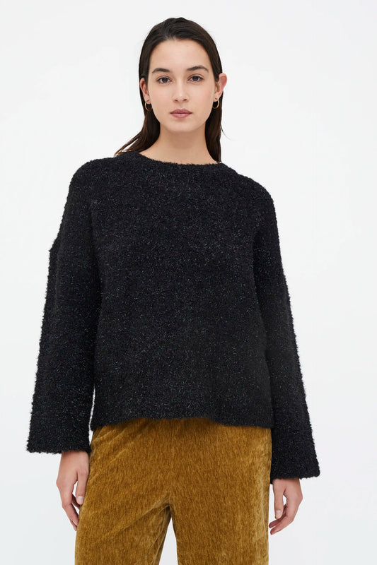 Jersey punto con textura negro