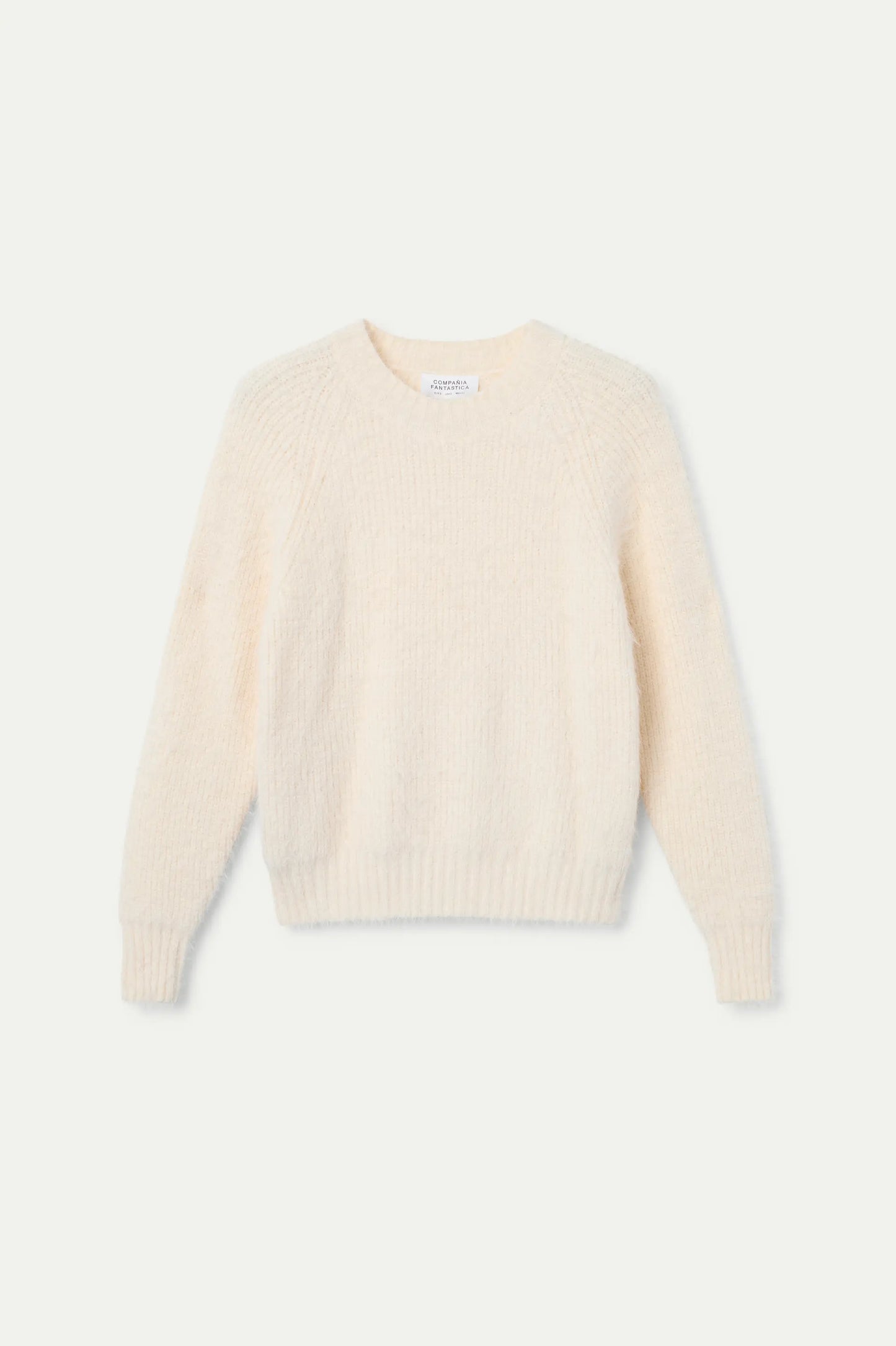 Maglione lavorato a maglia bianco testurizzato