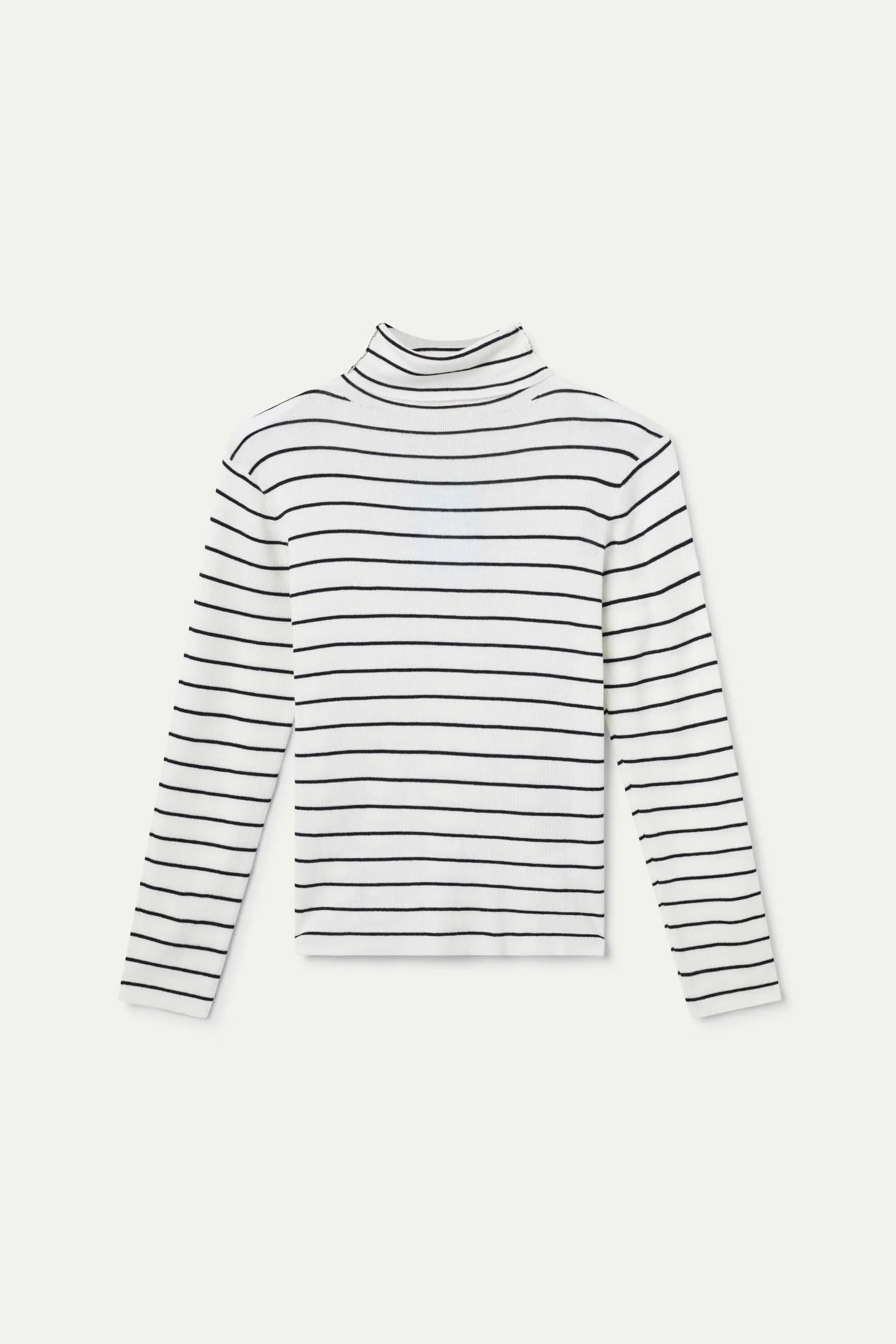 Top de punto con estampado de rayas blanco y negro