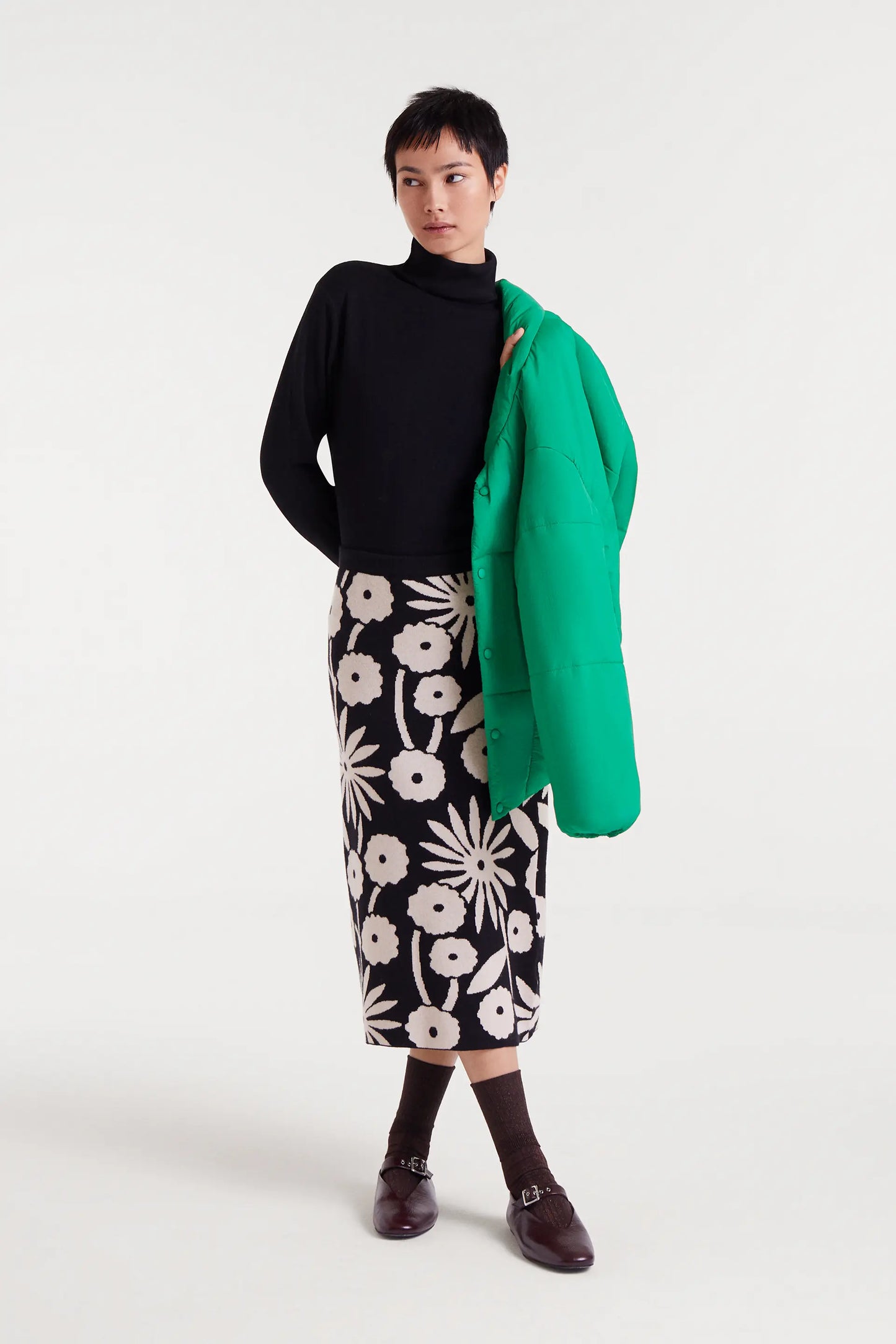 Top in maglia fine nera