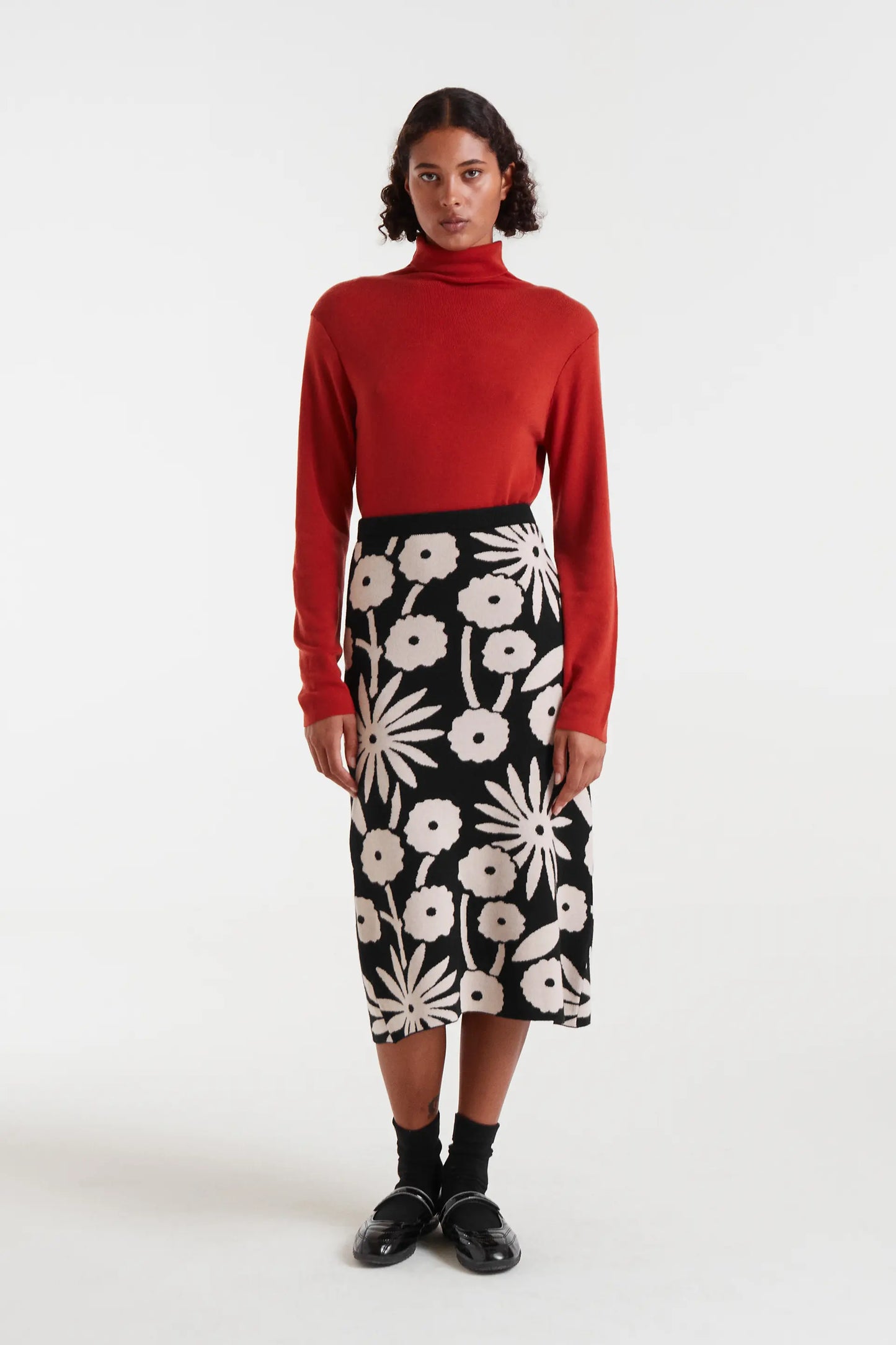 Maglia fine color ruggine