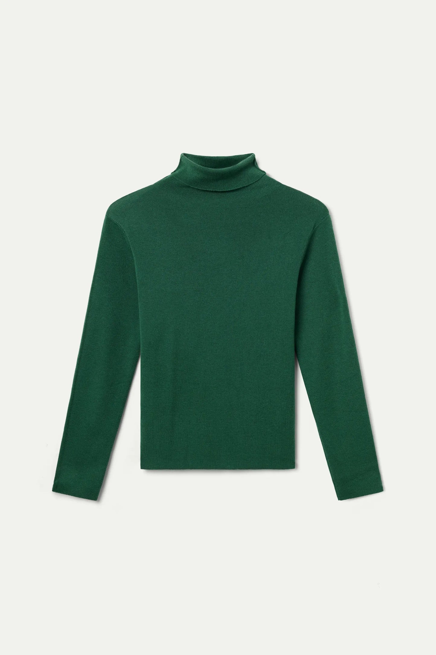 Green fine knit top