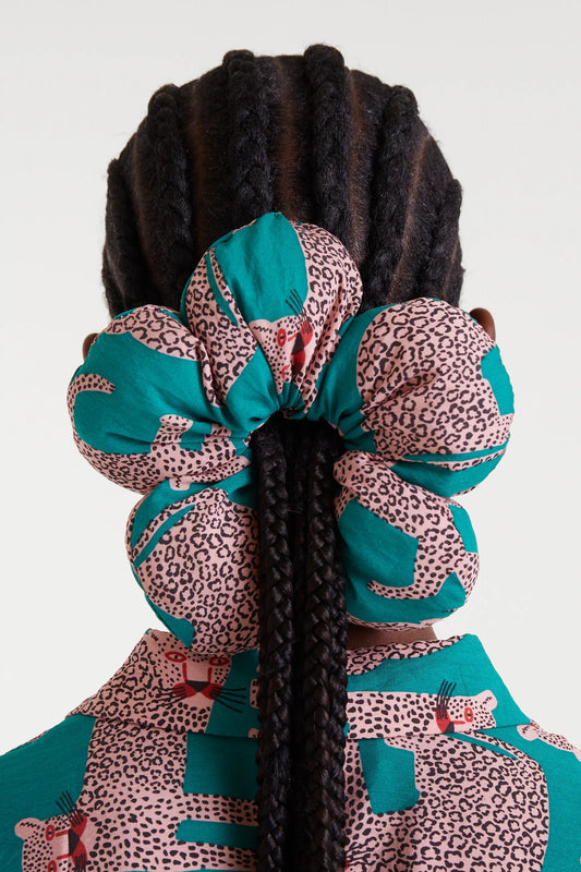 Scrunchie stampato a forma di fiore Onca