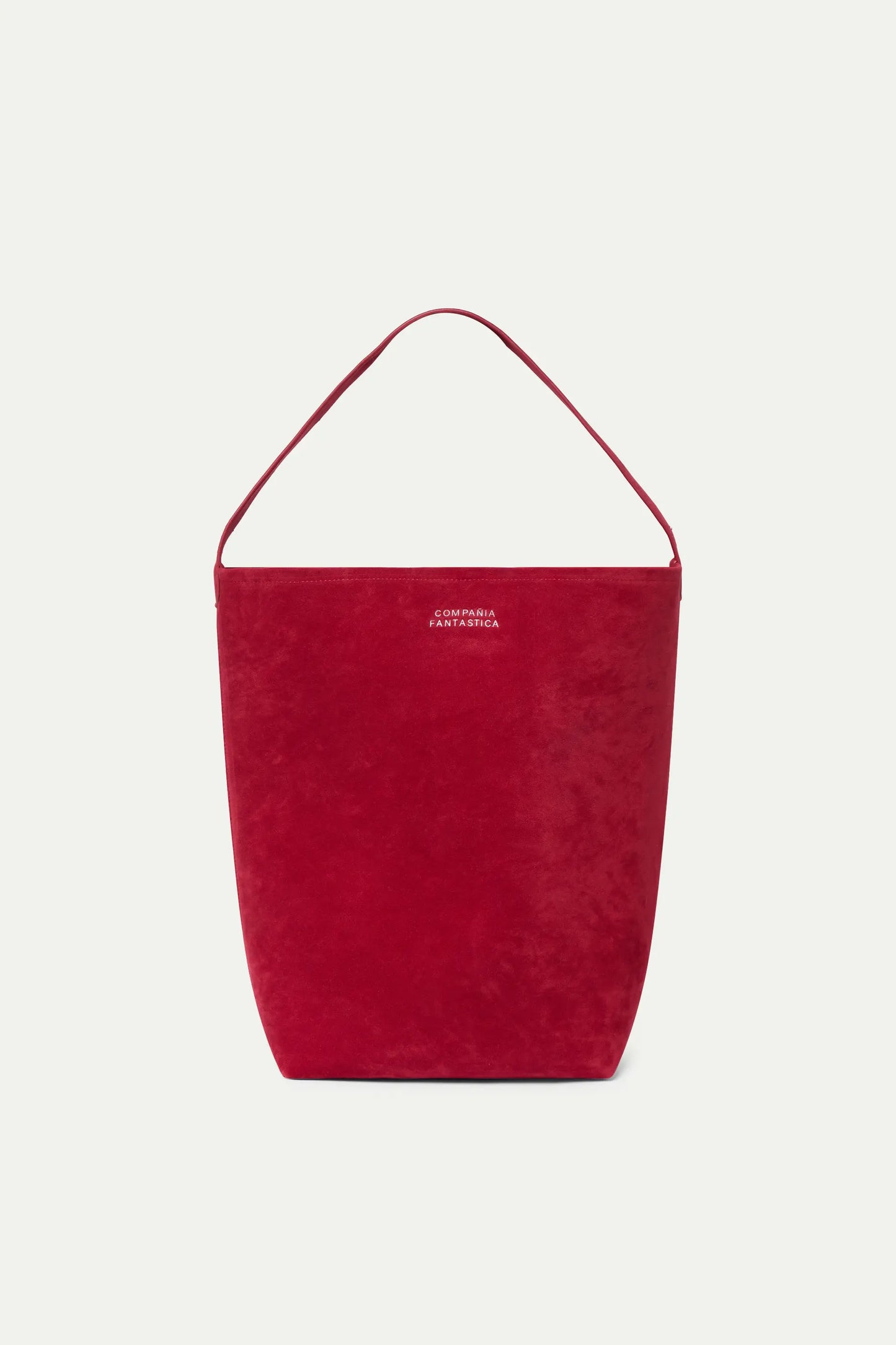 Bolso de hombro con gamuza rojo