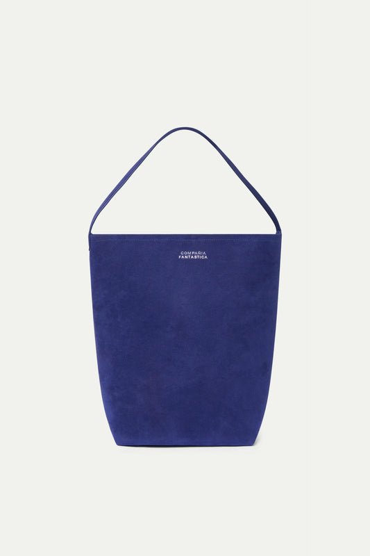 Bolso con gamuza azul marino