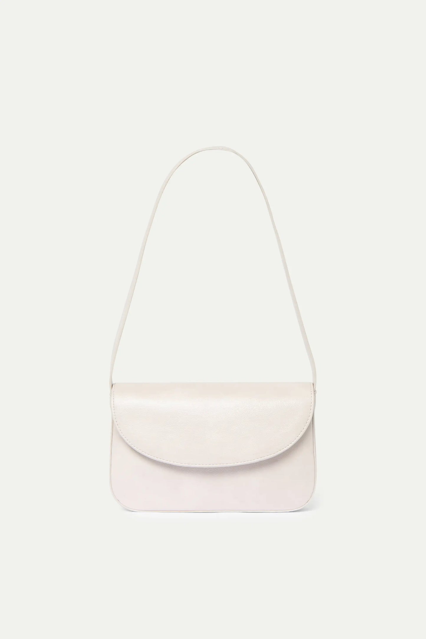 Bolso de hombro blanco roto