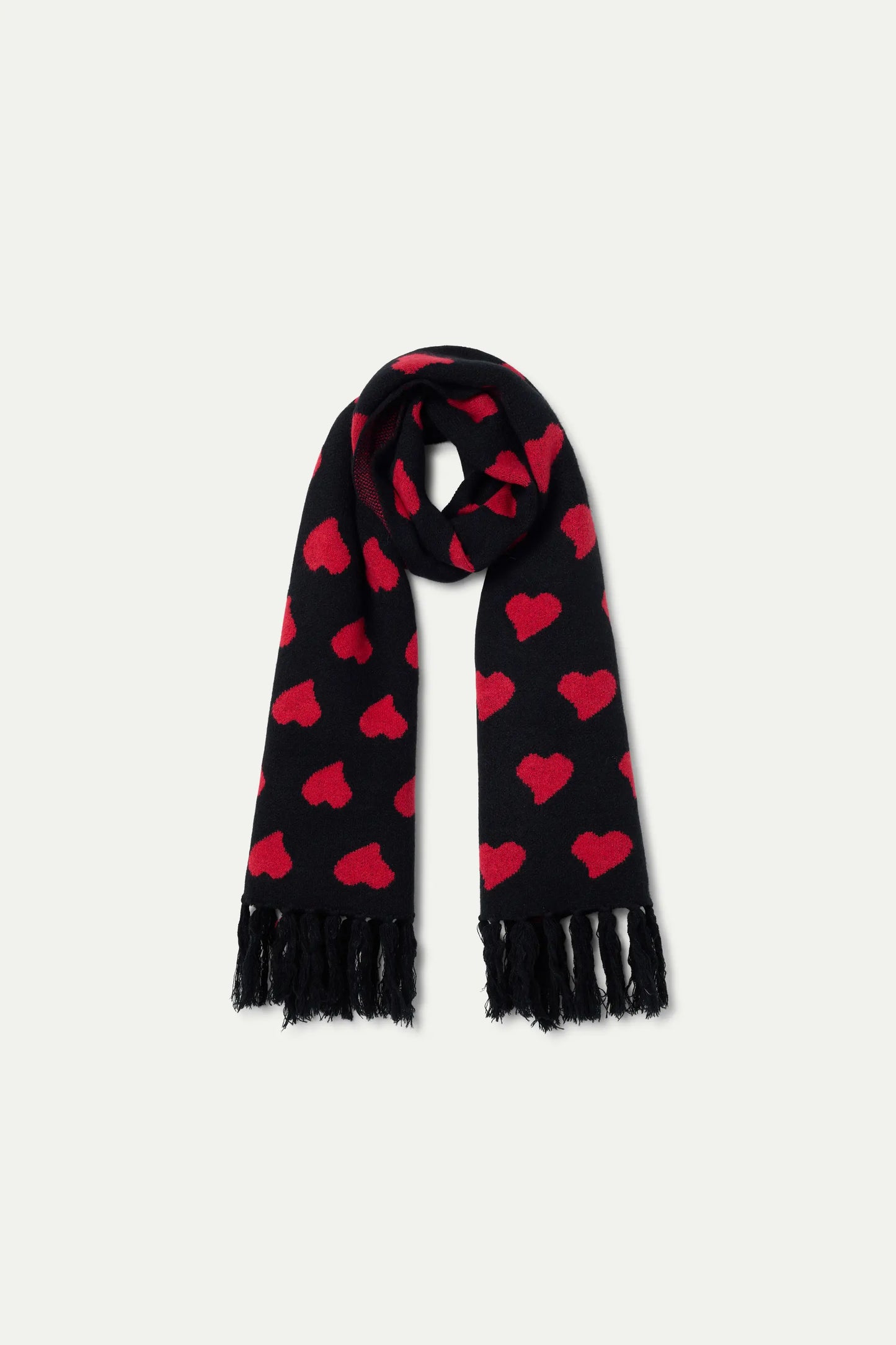 Bufanda de punto jacquard estampado Heart Attack Small
