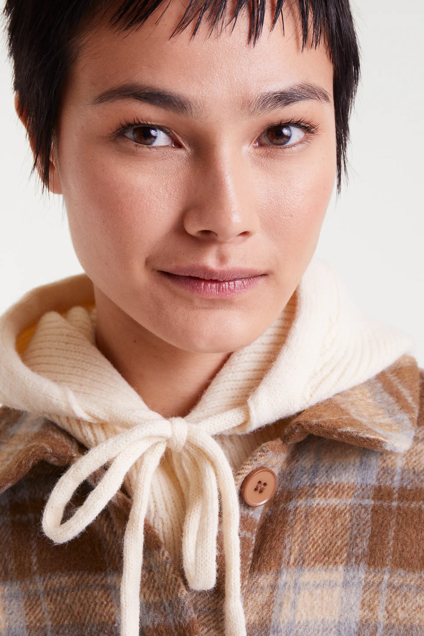 White knit balaclava