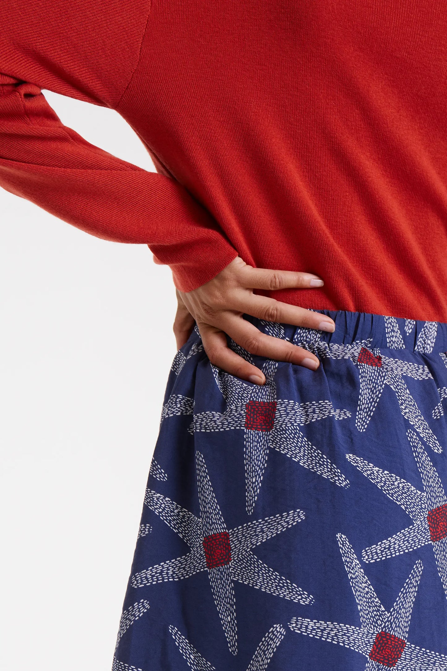 Gonna corta con stampa Starship