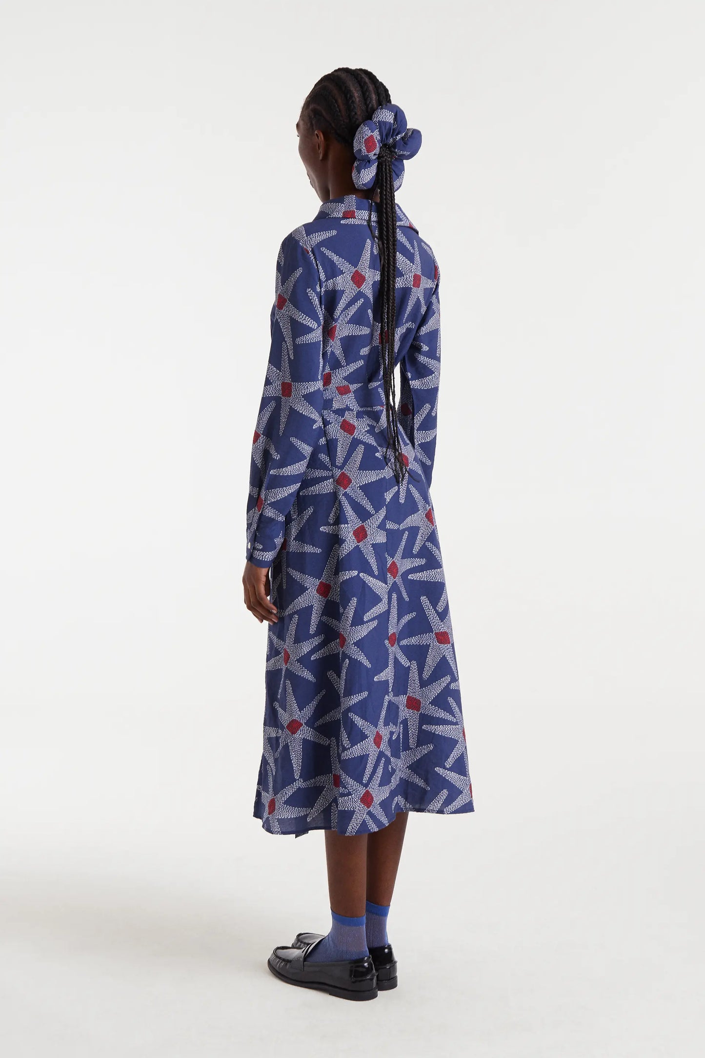 Abito midi con stampa di astronave