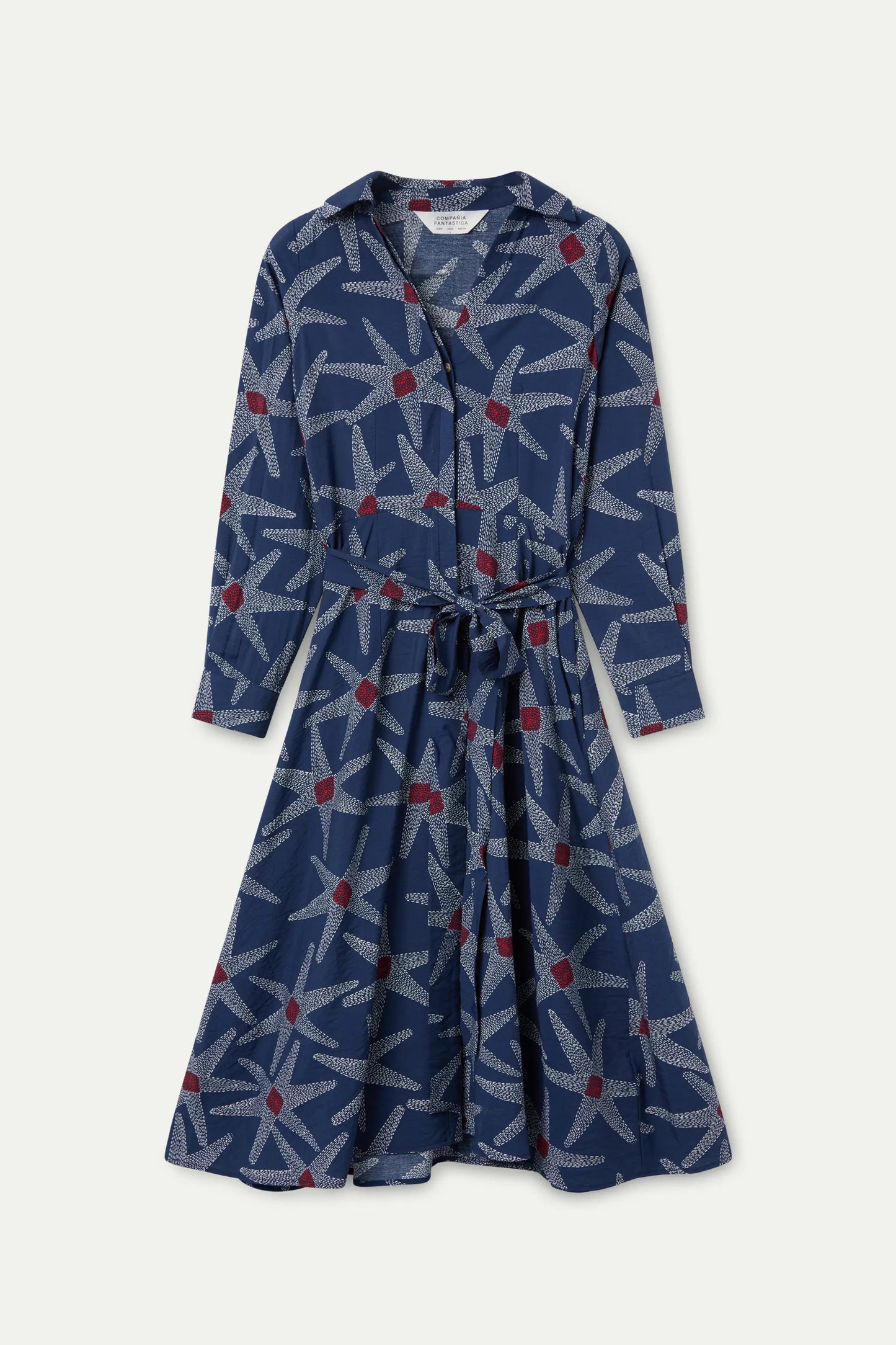 Abito midi con stampa di astronave