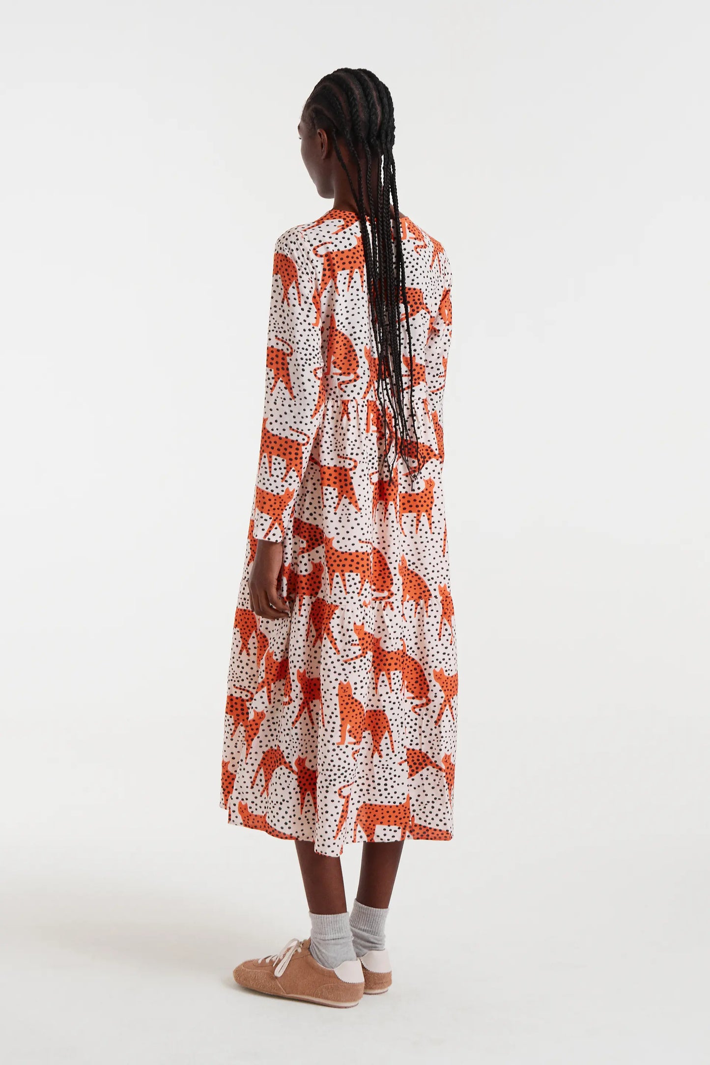 Abito midi con stampa Tano